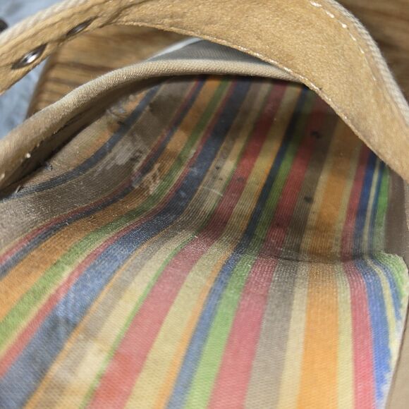 Dansko Vegan Valerie Mary Jane Women 9.5-10 EU 40 Shoe Beige Canvas Buckle Clogs - Picture 7 of 13